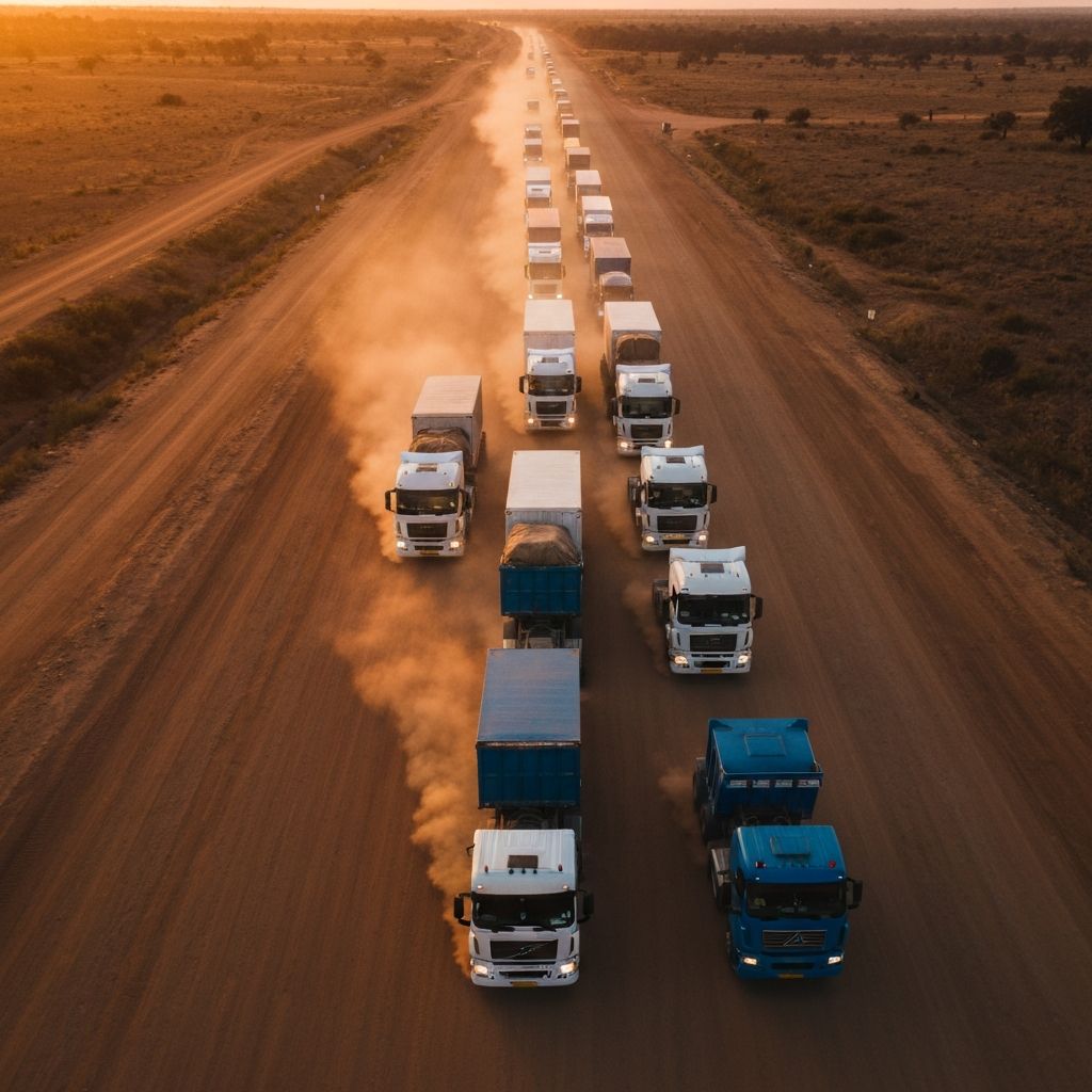 Fleet tracking aerial view